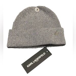NWT Karl Lagerfeld Embellished Beanie
